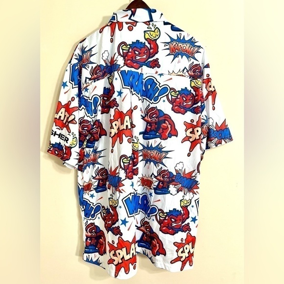 DESTROYER ROCKS Men’s Jacksonville Jumbo Shrimp Baseball Comic Hawaiian Shirt XL - Picture 8 of 12